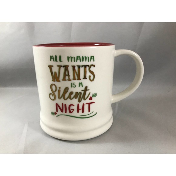 Threshold | Dining | Christmas Coffeehot Cocoa Mug All Mama Wants Is A Silent  Night | Poshmark